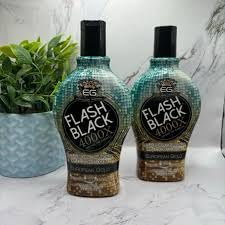 Flash Black professional tanning lotion complete product showcase
