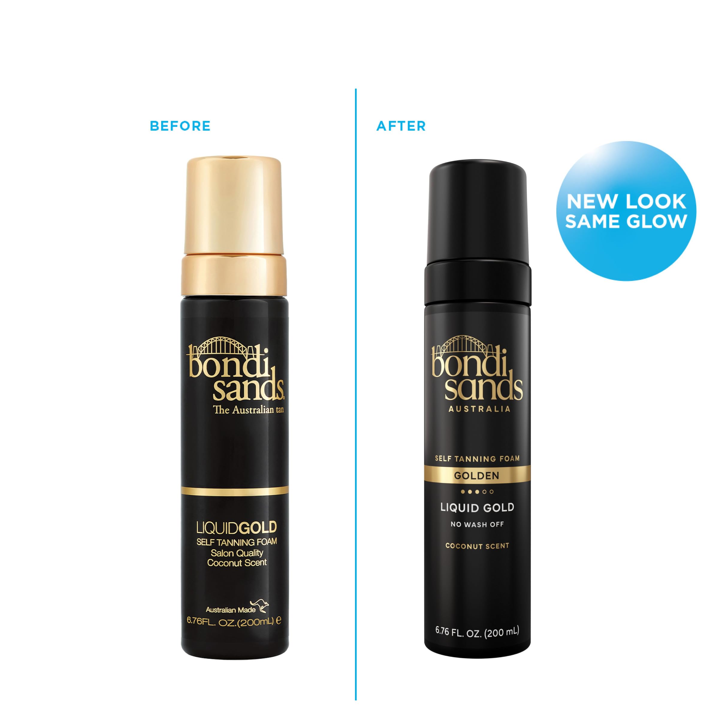 Close up of Bondi Sands Liquid Gold self tanning mousse texture