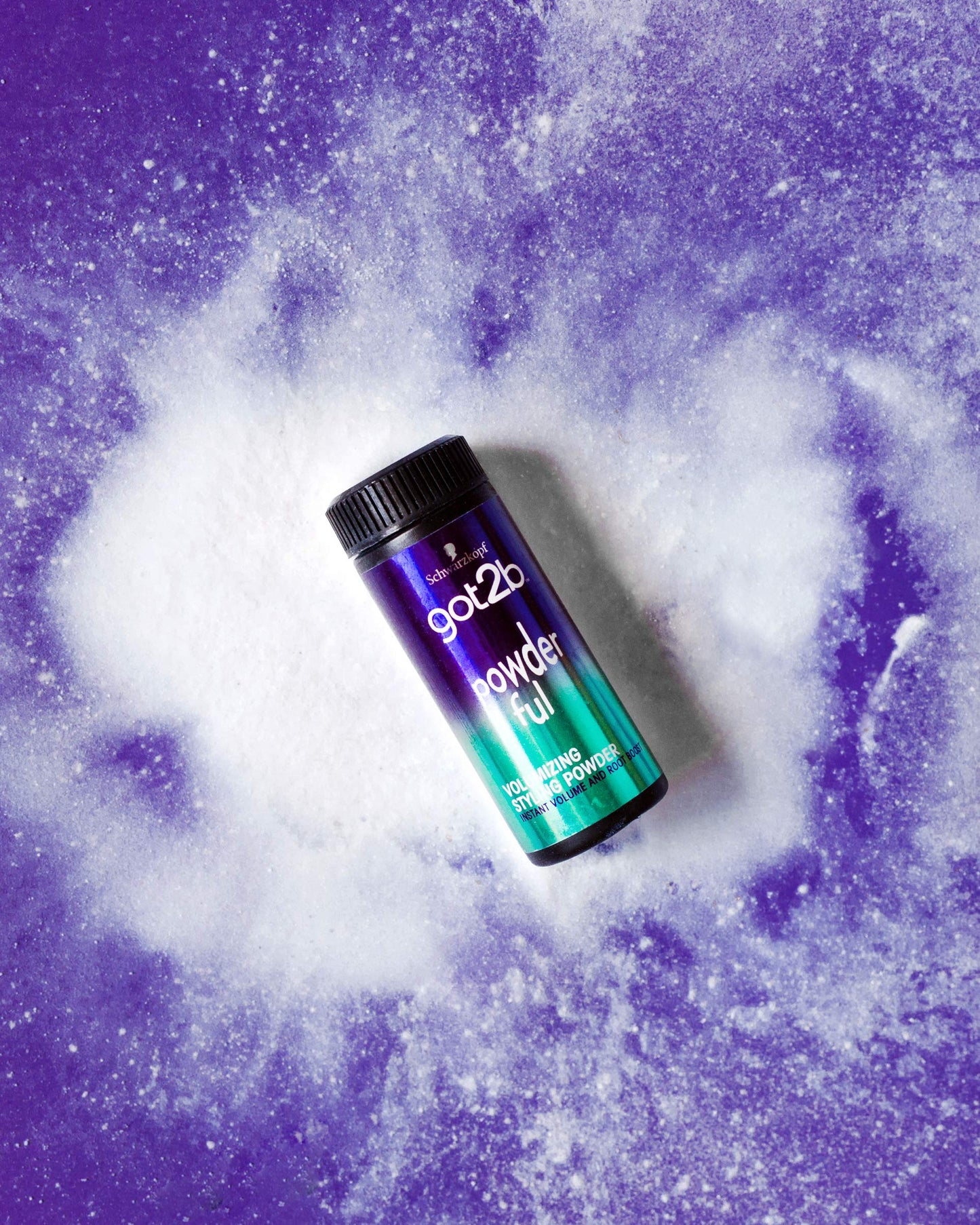 Schwarzkopf hair styling powder container showcasing the lightweight root lift formula