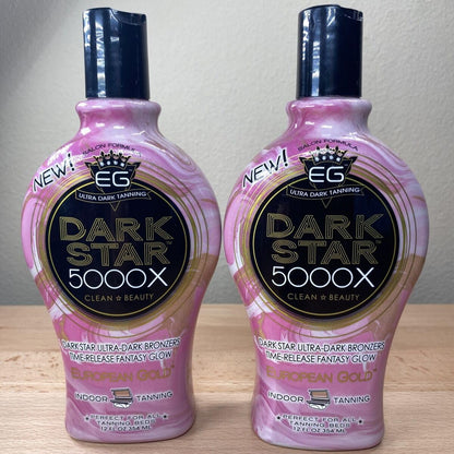 European Gold Dark Star 5000X 12 fluid ounce bottle lifestyle shot