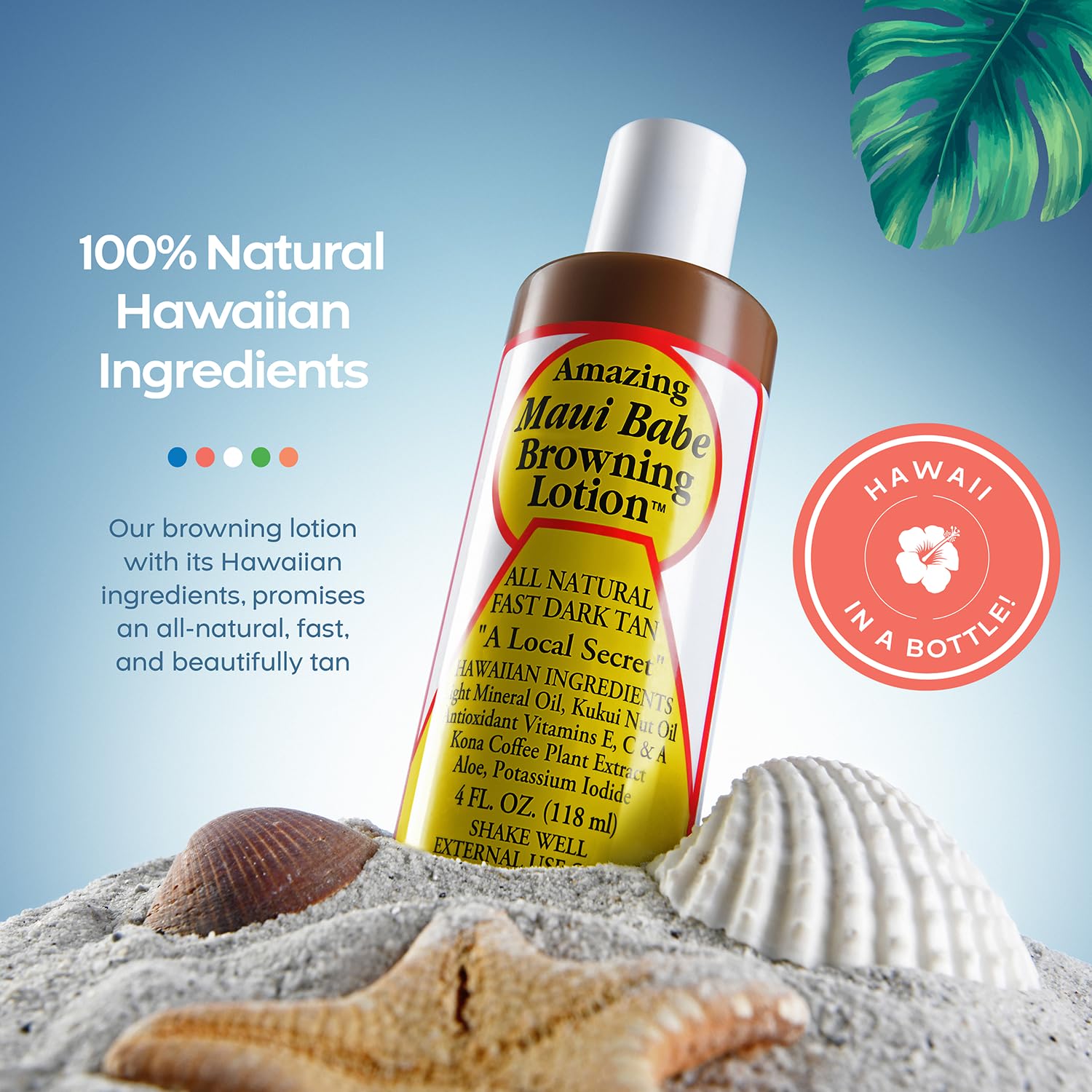 Authentic Maui Babe Hawaiian tanning lotion bottle