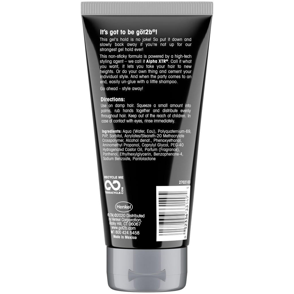 Texture shot of clear Got2b hair styling gel designed for extreme spikes and lace front wig application