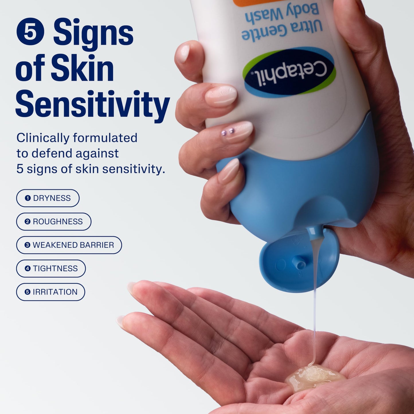 Authentic Cetaphil ultra gentle relaxing cleanser for daily sensitive skin care