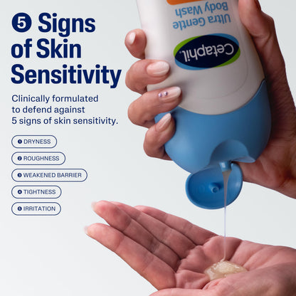 Authentic Cetaphil ultra gentle relaxing cleanser for daily sensitive skin care