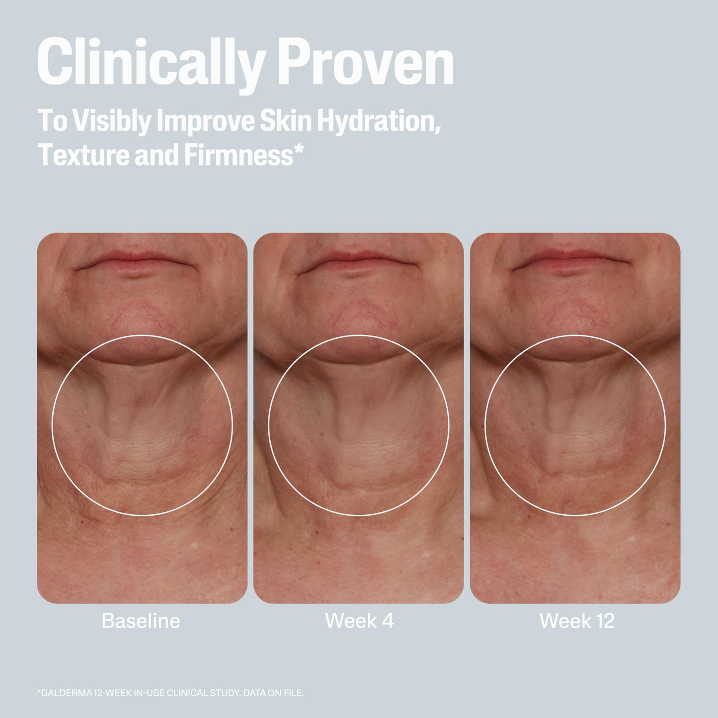 Texture preview showing the white non greasy consistency of Cetaphil hydrating and firming formula