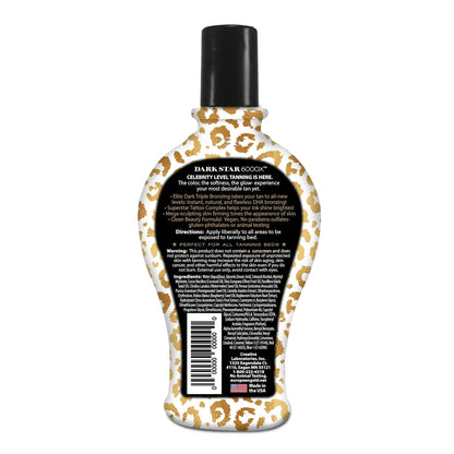 European Gold Dark Star 6000X tanning lotion packaging detail