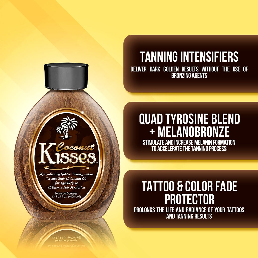 Ed Hardy Coconut Kisses Golden Tanning Lotion product texture showcase