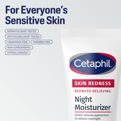 Side angle of Cetaphil 1.7 fluid ounce redness relieving lotion tube