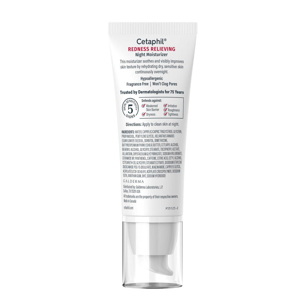Cetaphil night cream close up of pump dispenser