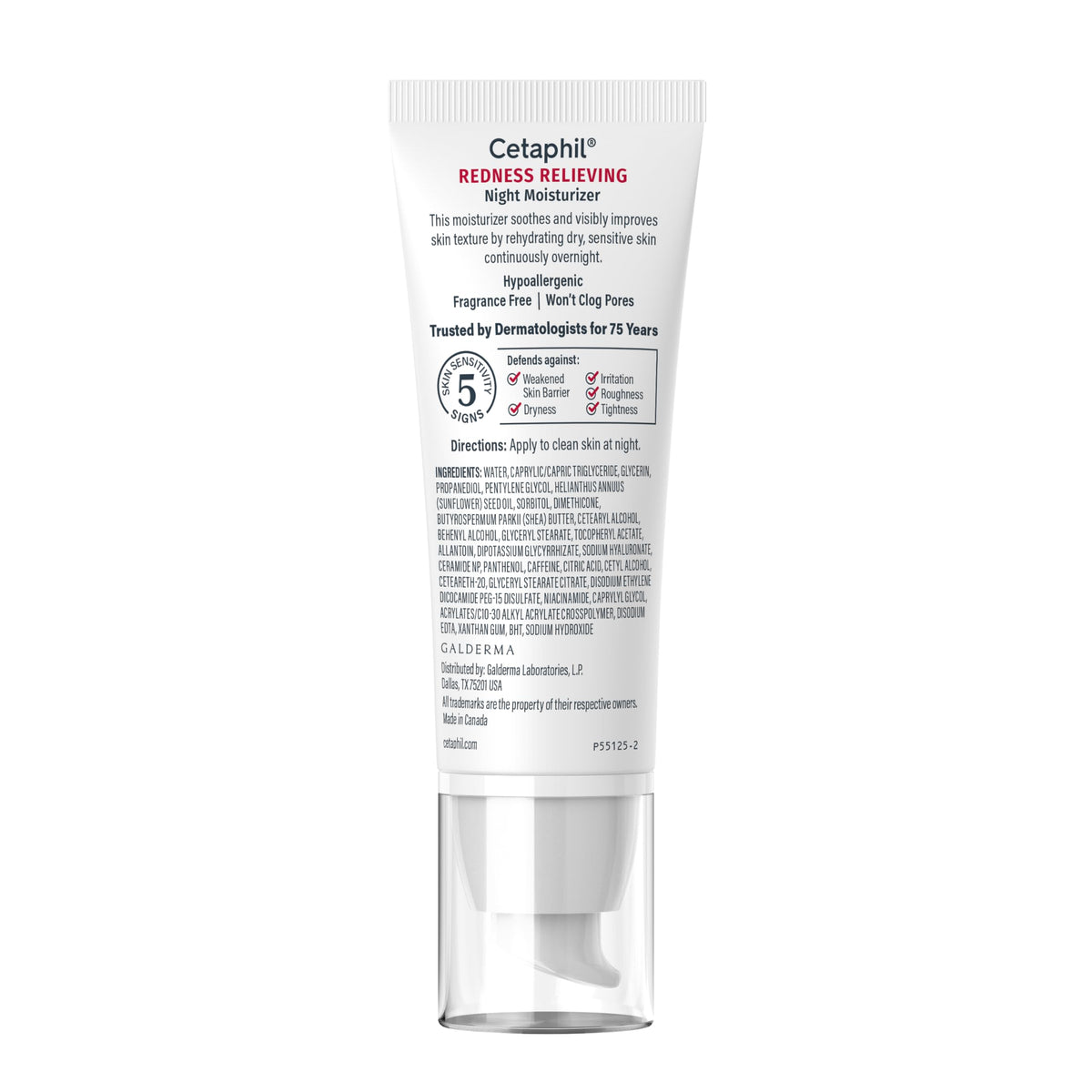 Cetaphil night cream close up of pump dispenser