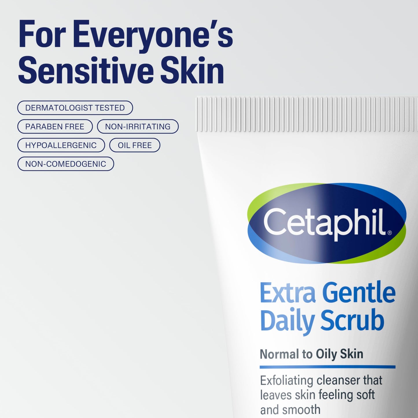 Non-irritating hypoallergenic face wash benefits infographic