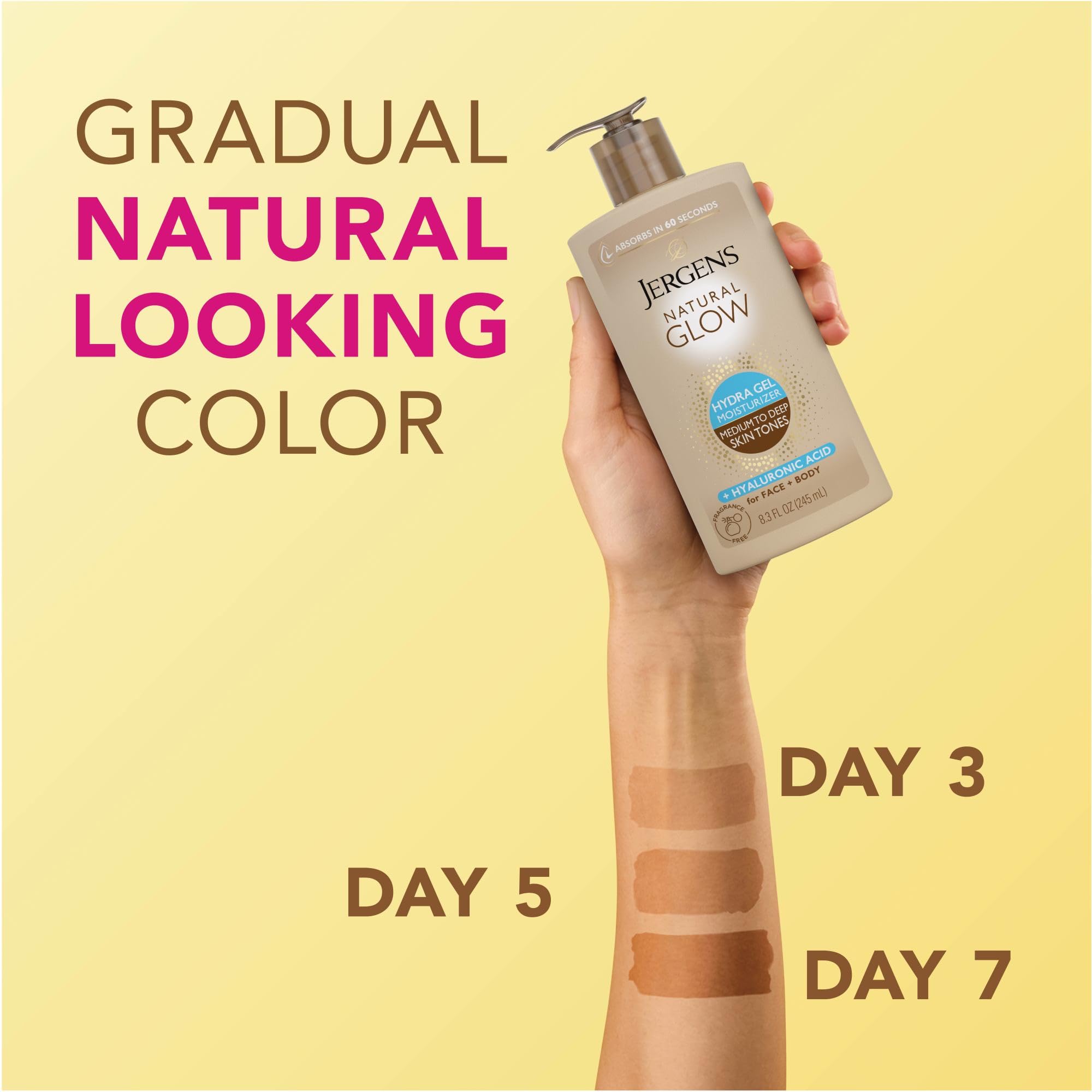 Jergens Natural Glow Hydra Gel Moisturizer 8.3 Fluid Ounce bottle