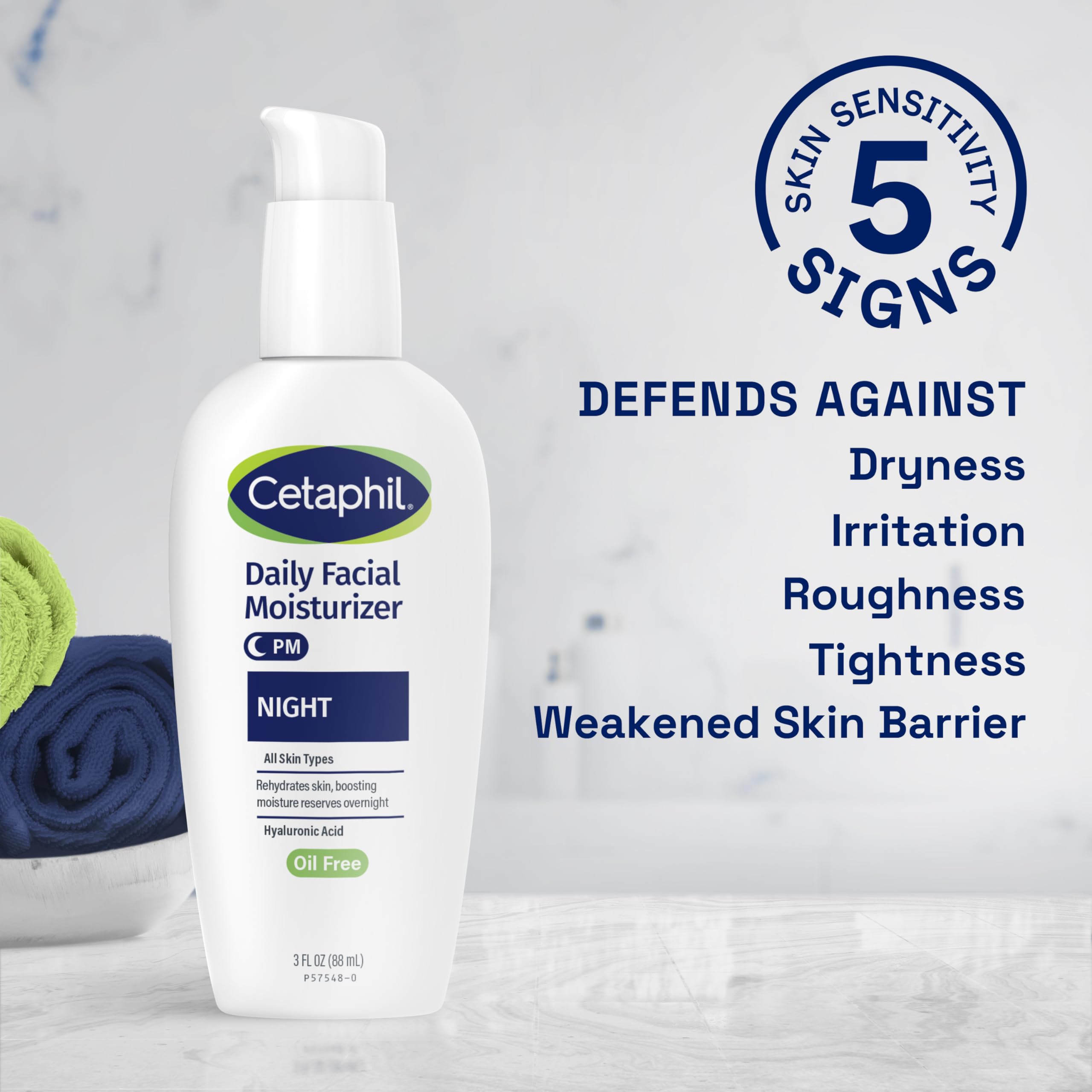 Cetaphil daily facial moisturizer night for sensitive skin