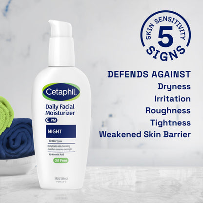 Cetaphil daily facial moisturizer night for sensitive skin