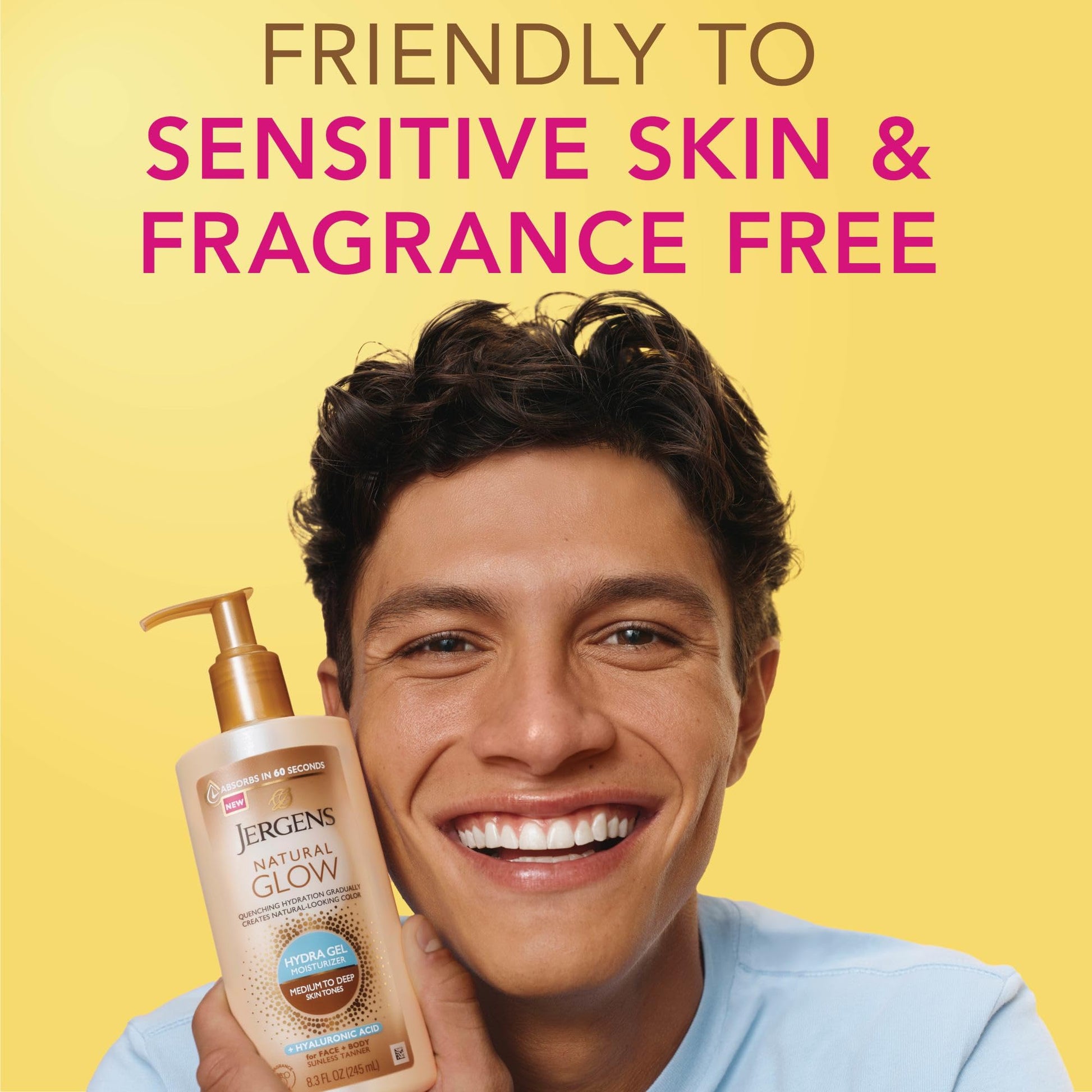 Jergens Natural Glow Hydra Gel ingredients and usage label