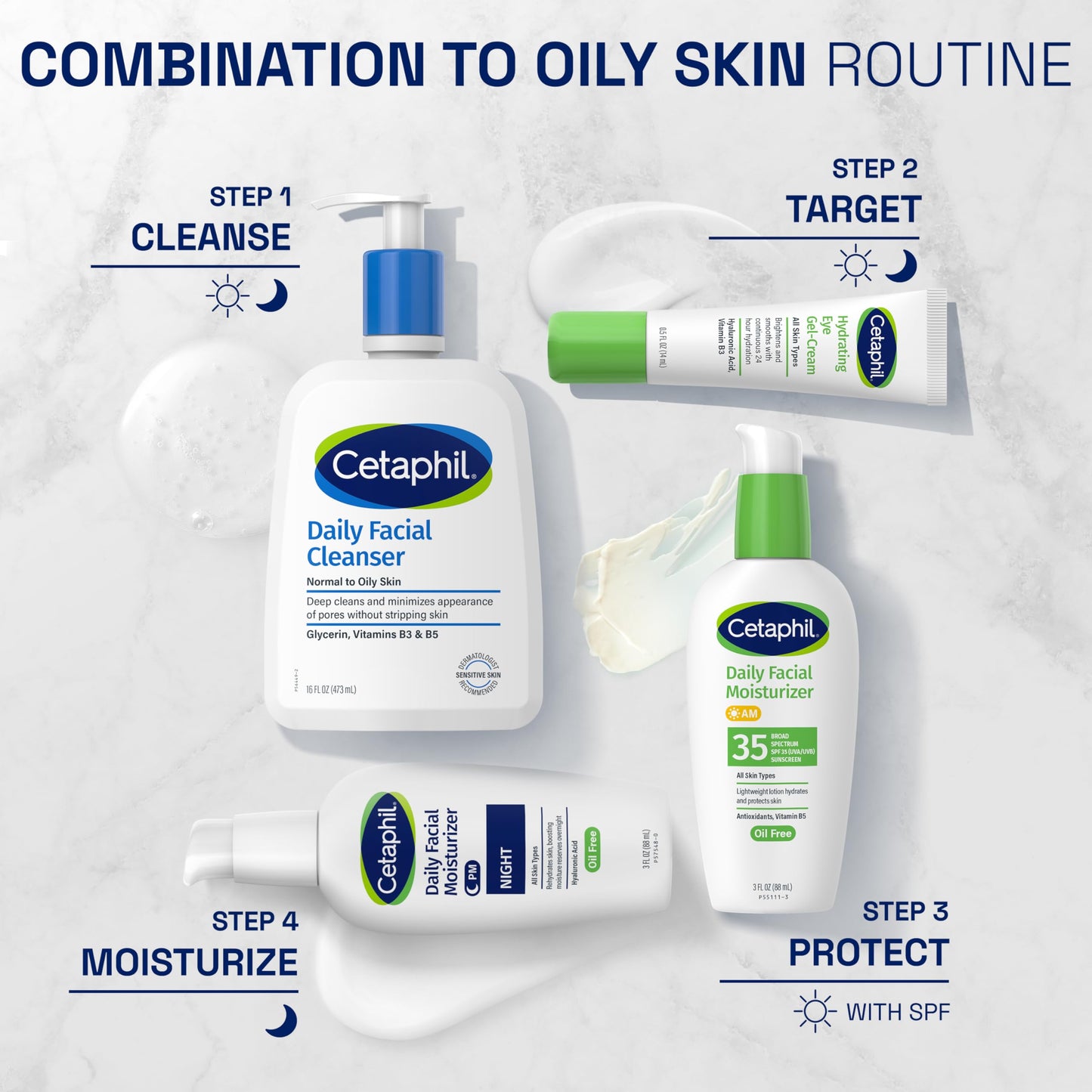 Authentic USA imported Cetaphil daily facial moisturizer night