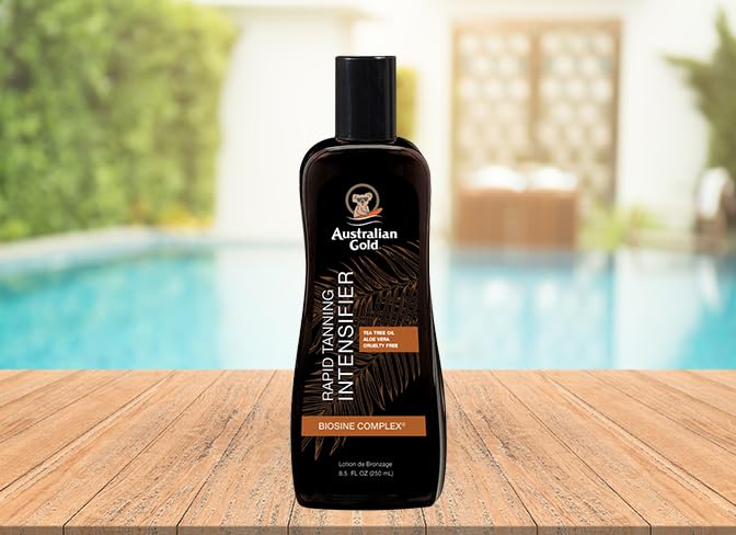 Australian Gold Rapid Tanning Intensifier usage demonstration