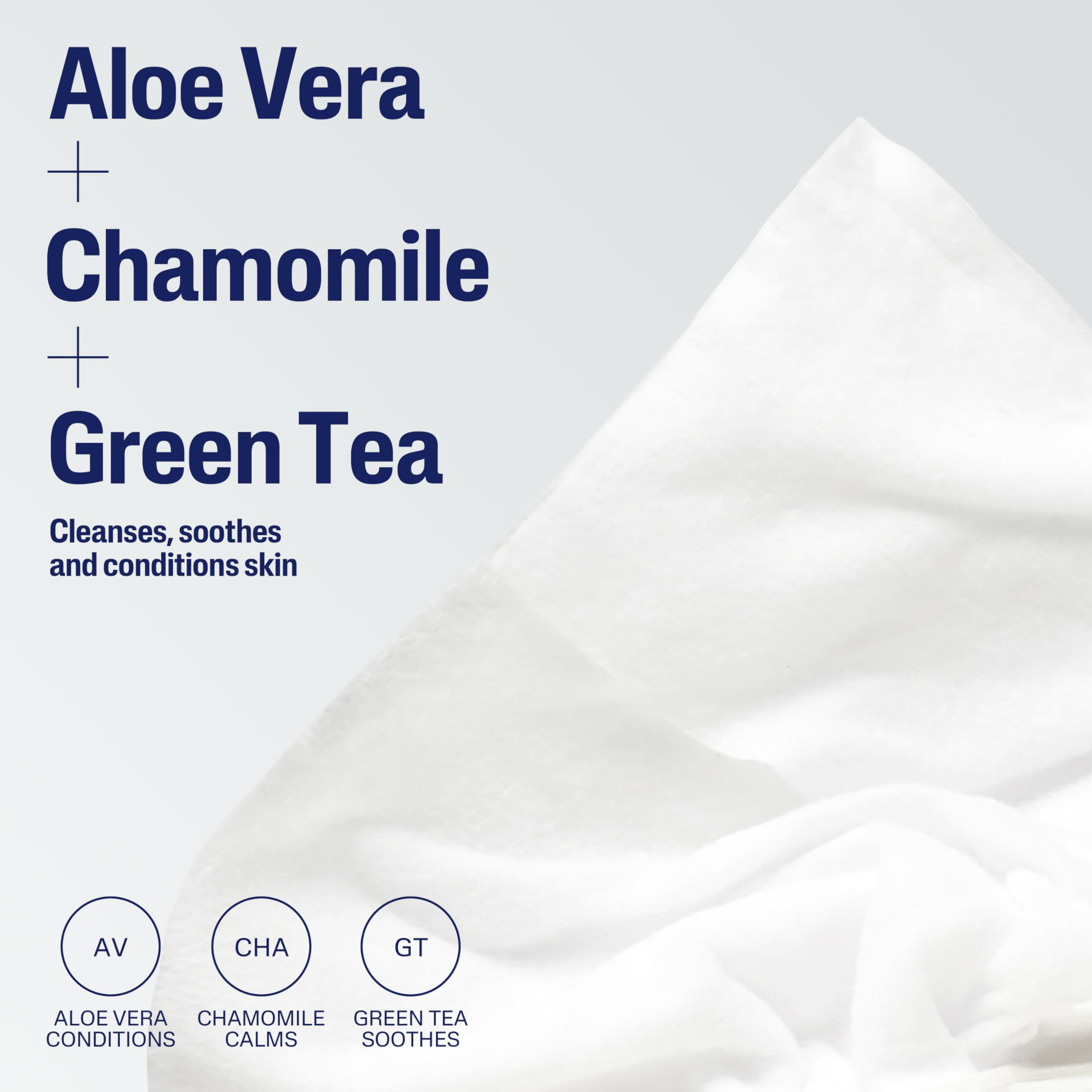 Cetaphil fragrance free makeup wipes texture close up