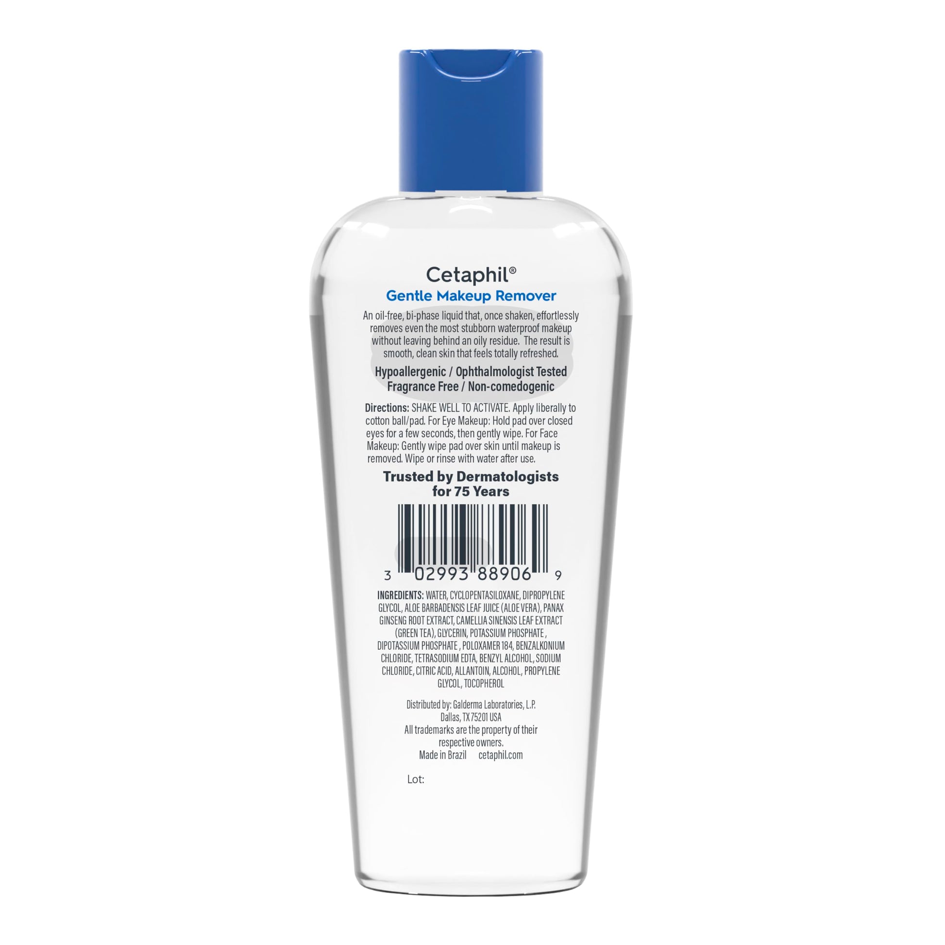 Authentic imported Cetaphil gentle makeup remover product packaging for Indian e-commerce skincare catalog
