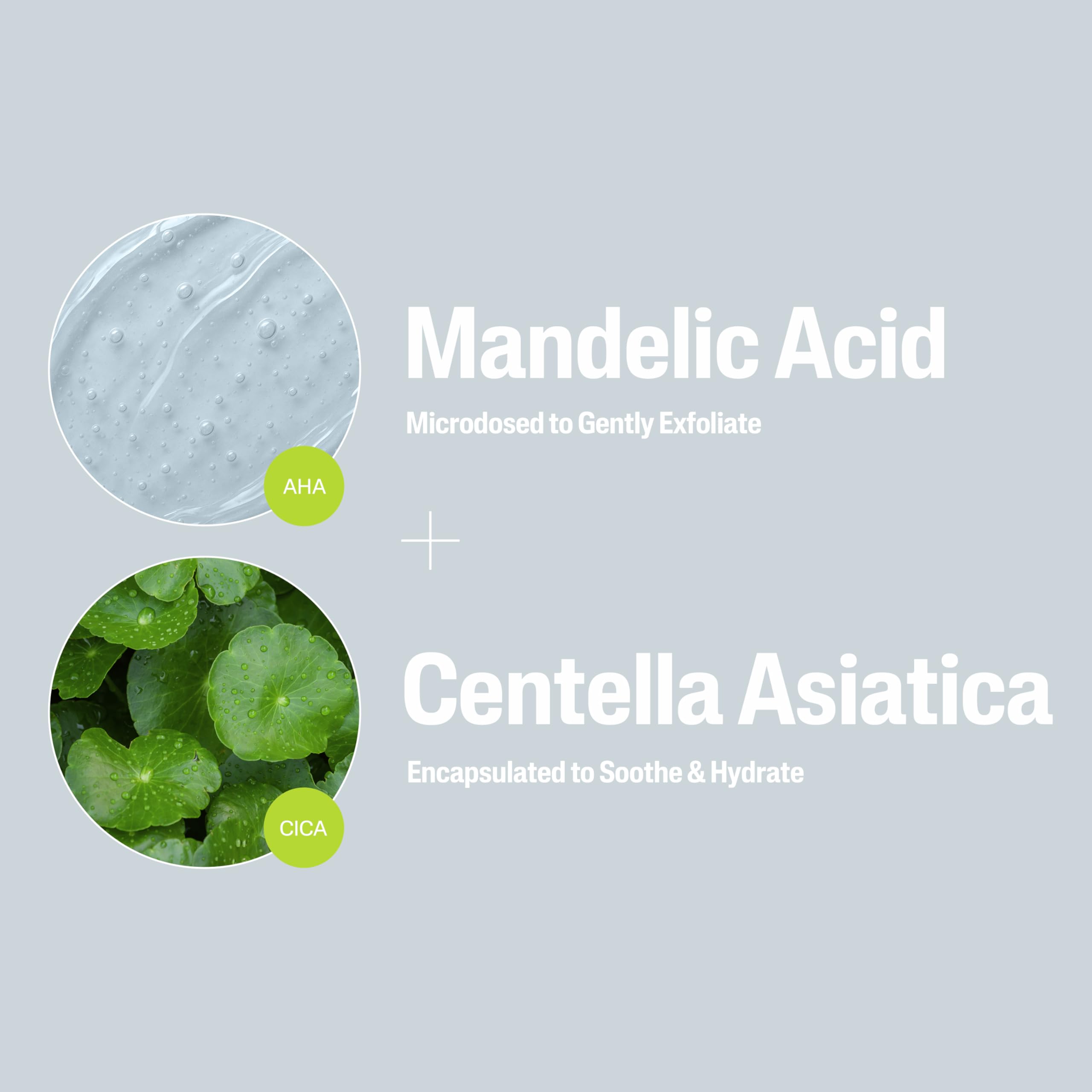 Back label of Cetaphil Skin Activator lotion detailing Mandelic Acid and Centella Asiatica ingredients