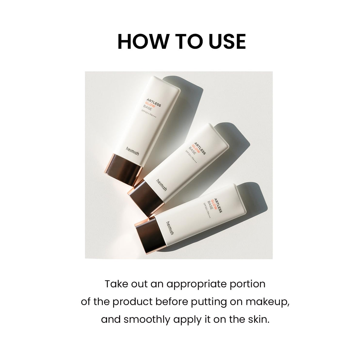 Heimish glowing makeup base lifestyle application