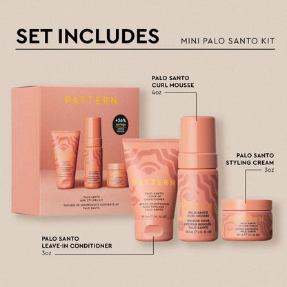 PATTERN Beauty travel size leave in conditioner curl mousse and styling cream set
