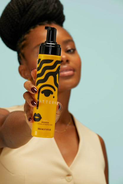 Alcohol free styling mousse for natural coily and tight textured hair types