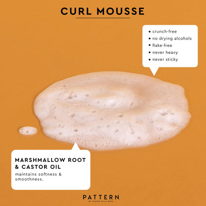 Silicone free curl mousse with marshmallow root and castor oil extract