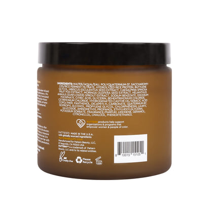 PATTERN Beauty curl elongation treatment mask sitting on a clean vanity countertop