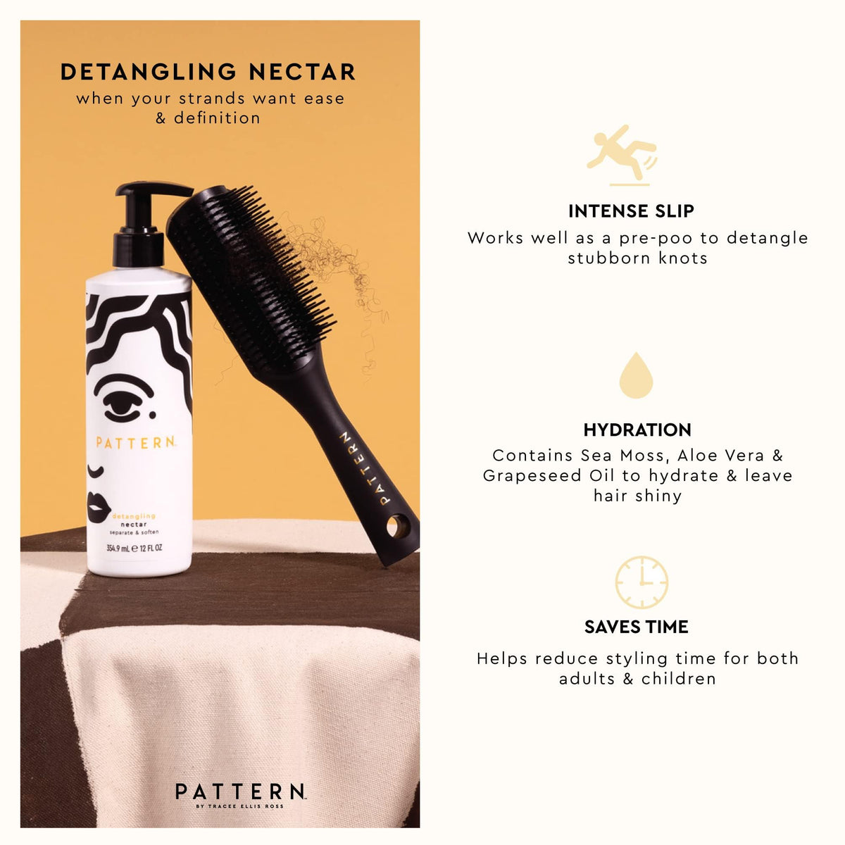Pattern Beauty Detangling Nectar pump dispenser detail