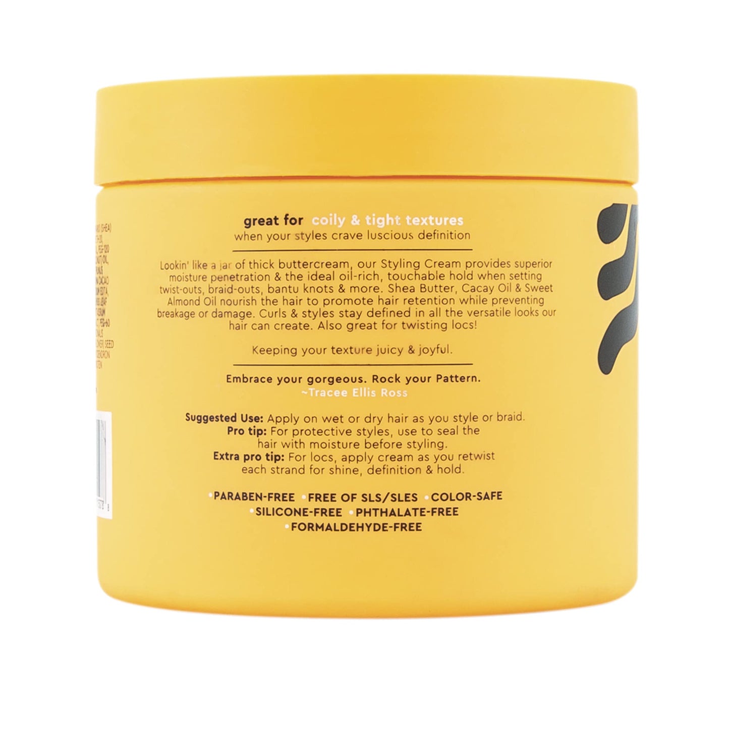 PATTERN Beauty jar showcasing premium USA imported formula for natural curls