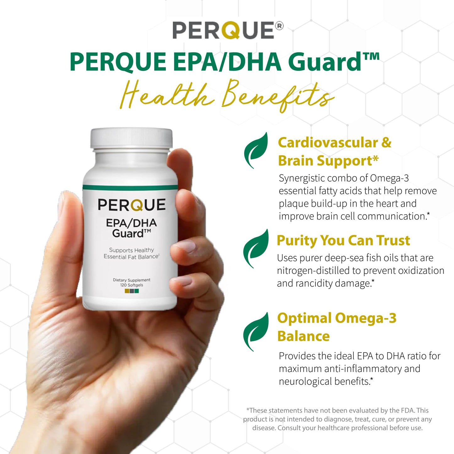 Perque EPA DHA Guard nutritional facts and supplement label details