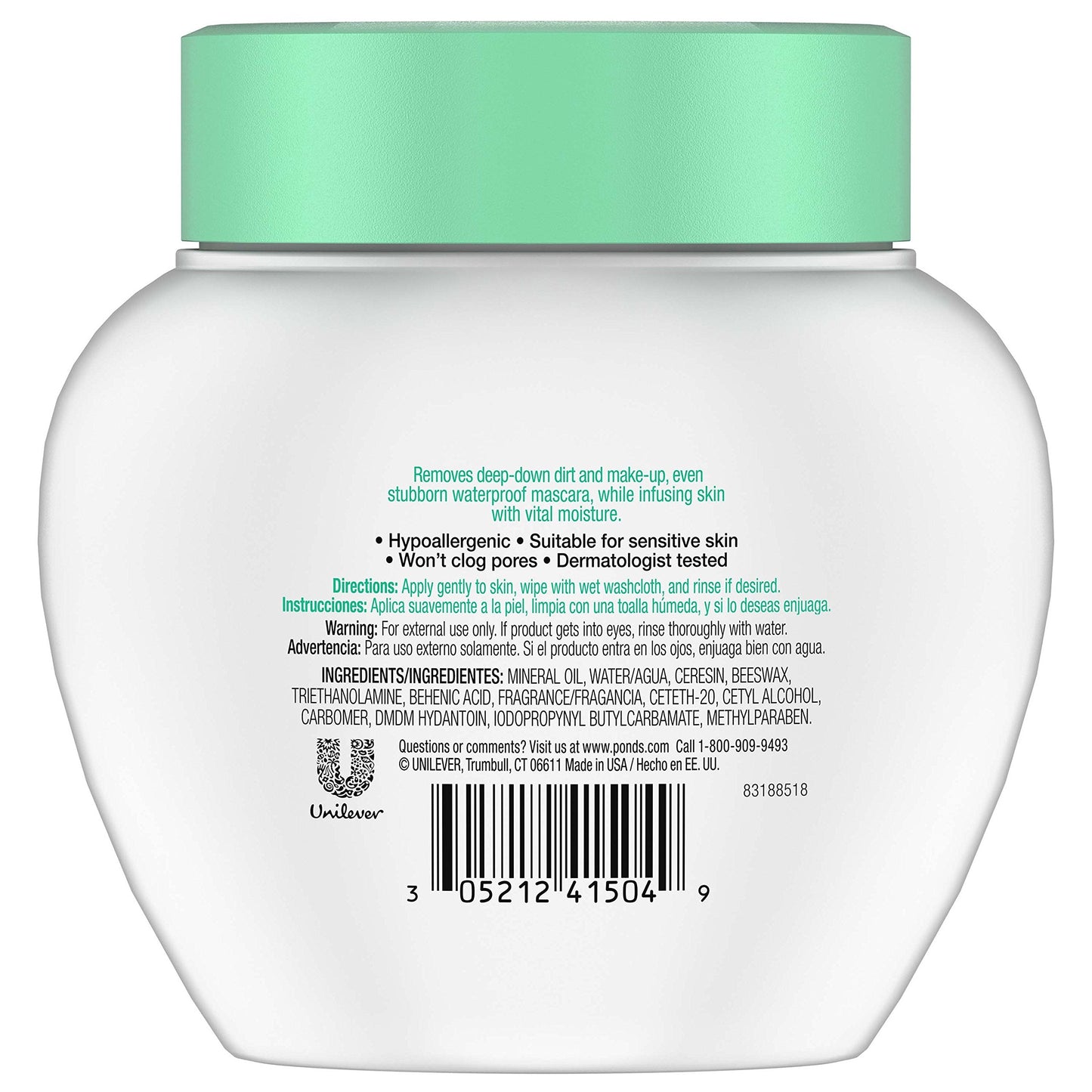 Texture of Pond's Cold Face Cream cleanser