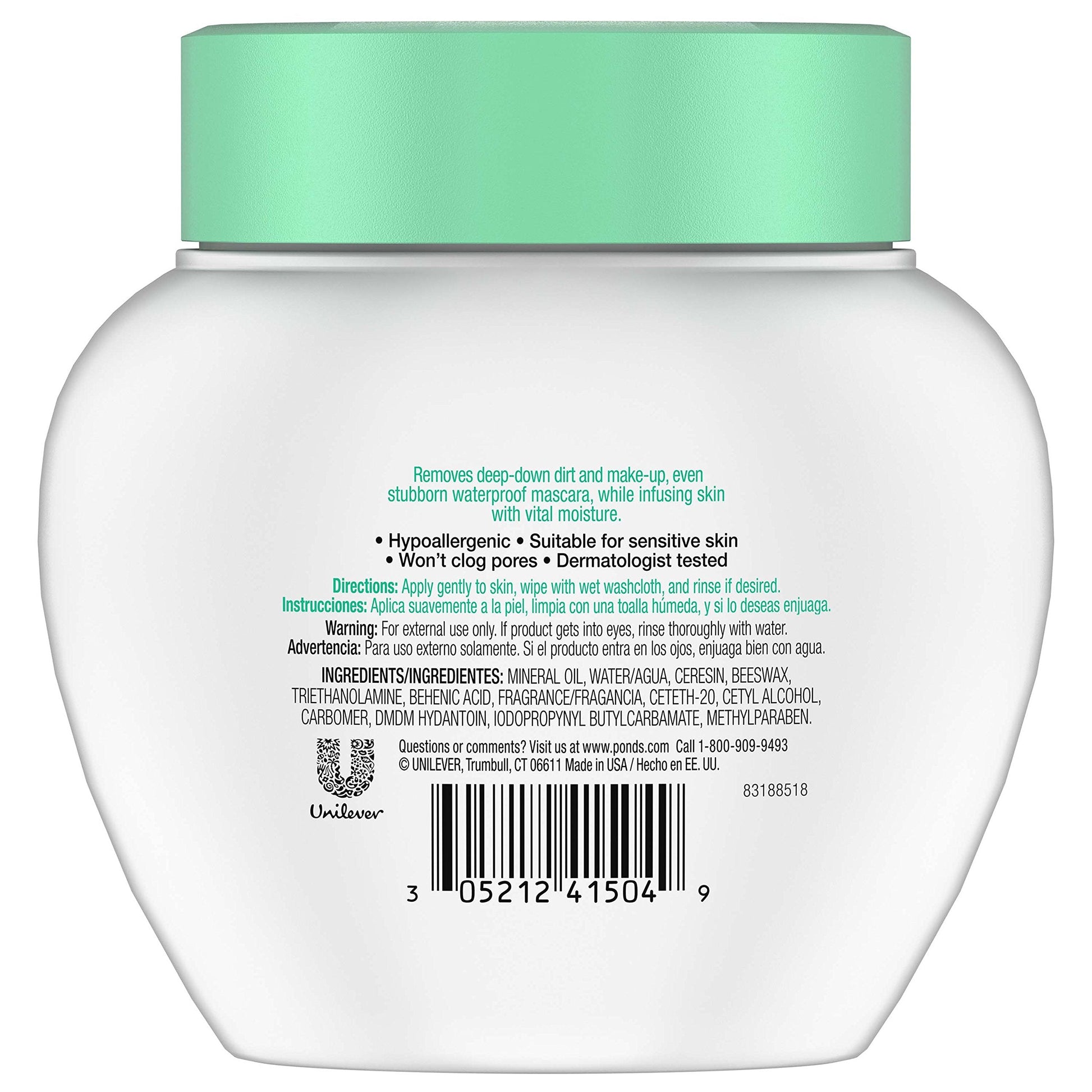Texture of Pond's Cold Face Cream cleanser