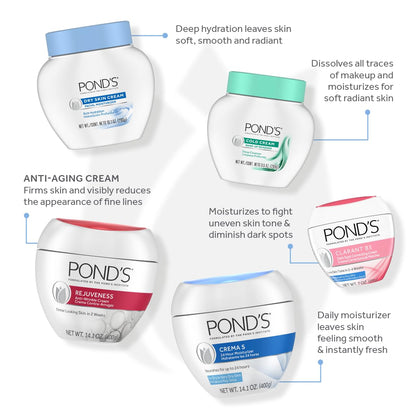 Detailed label view of Pond's Cold Cream 9.5 Ounce