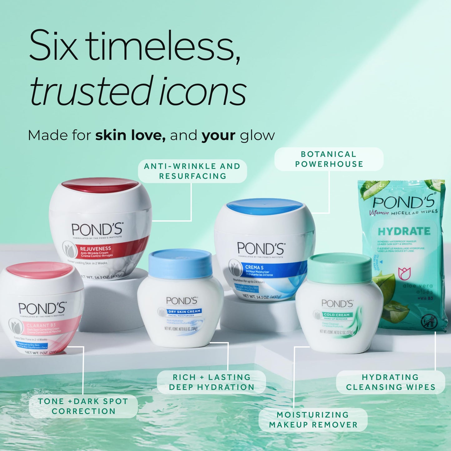 Authentic Pond's Crema S 400 gram large size jar detail