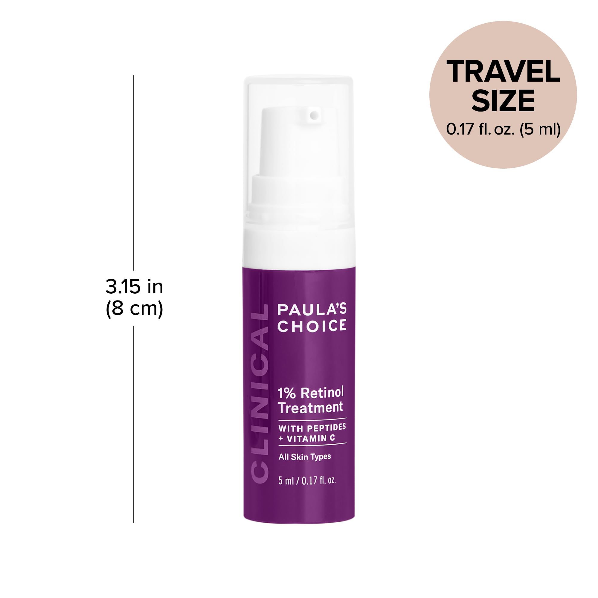 Paula's Choice Clinical 1 Percent Retinol Face Cream travel size bottle