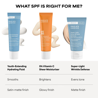 Side profile of Paula's Choice RESIST Super-Light anti-aging physical sunblock packaging