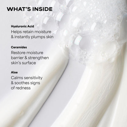 Back view of Paula's Choice Perfectly Balanced Cleanser bottle with ingredients list