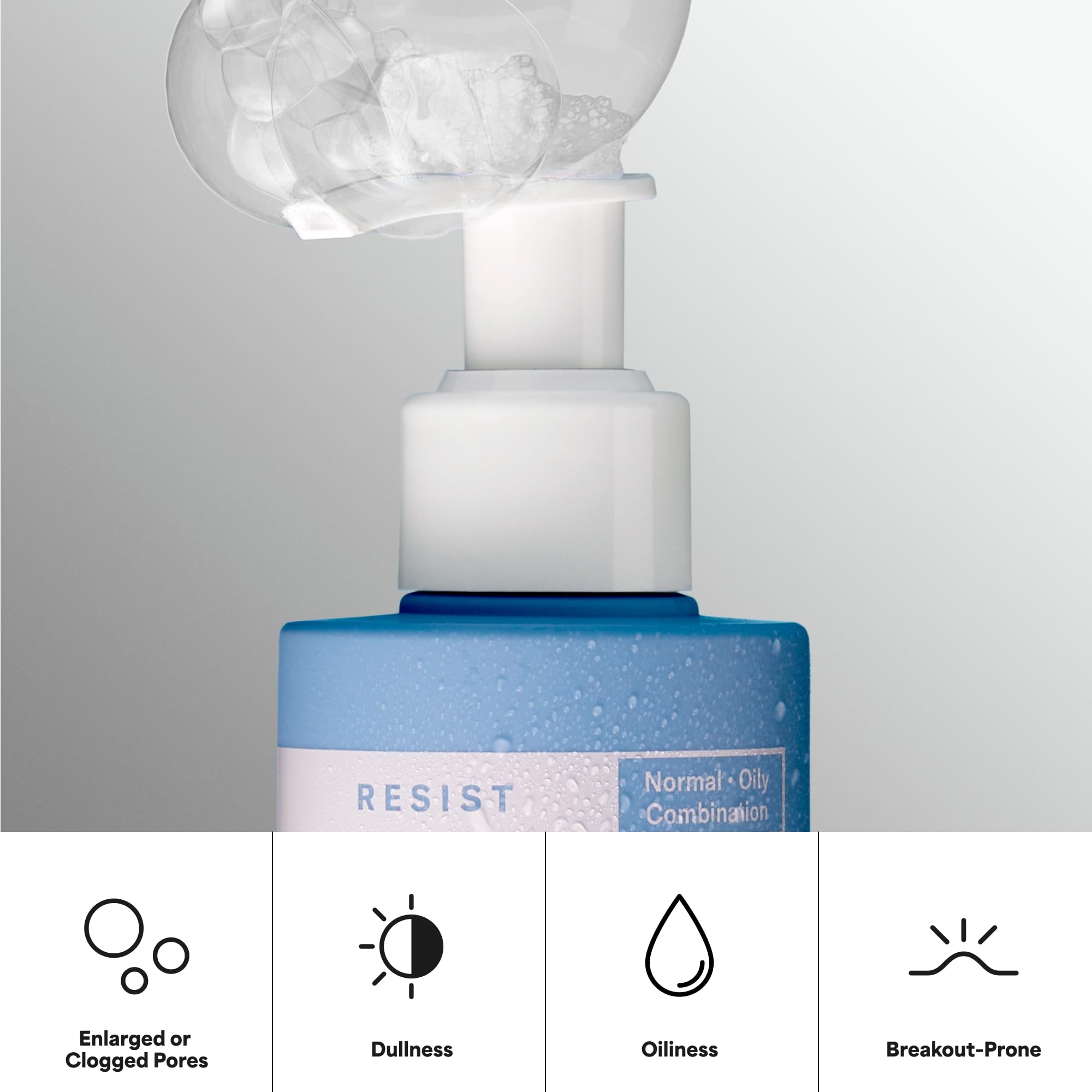 Texture of Paula's Choice Perfectly Balanced Cleanser showing the foaming consistency