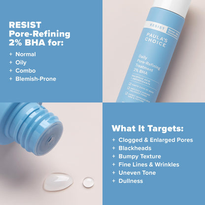 Three ounce bottle of Paula's Choice daily pore refining leave on treatment for oily skin