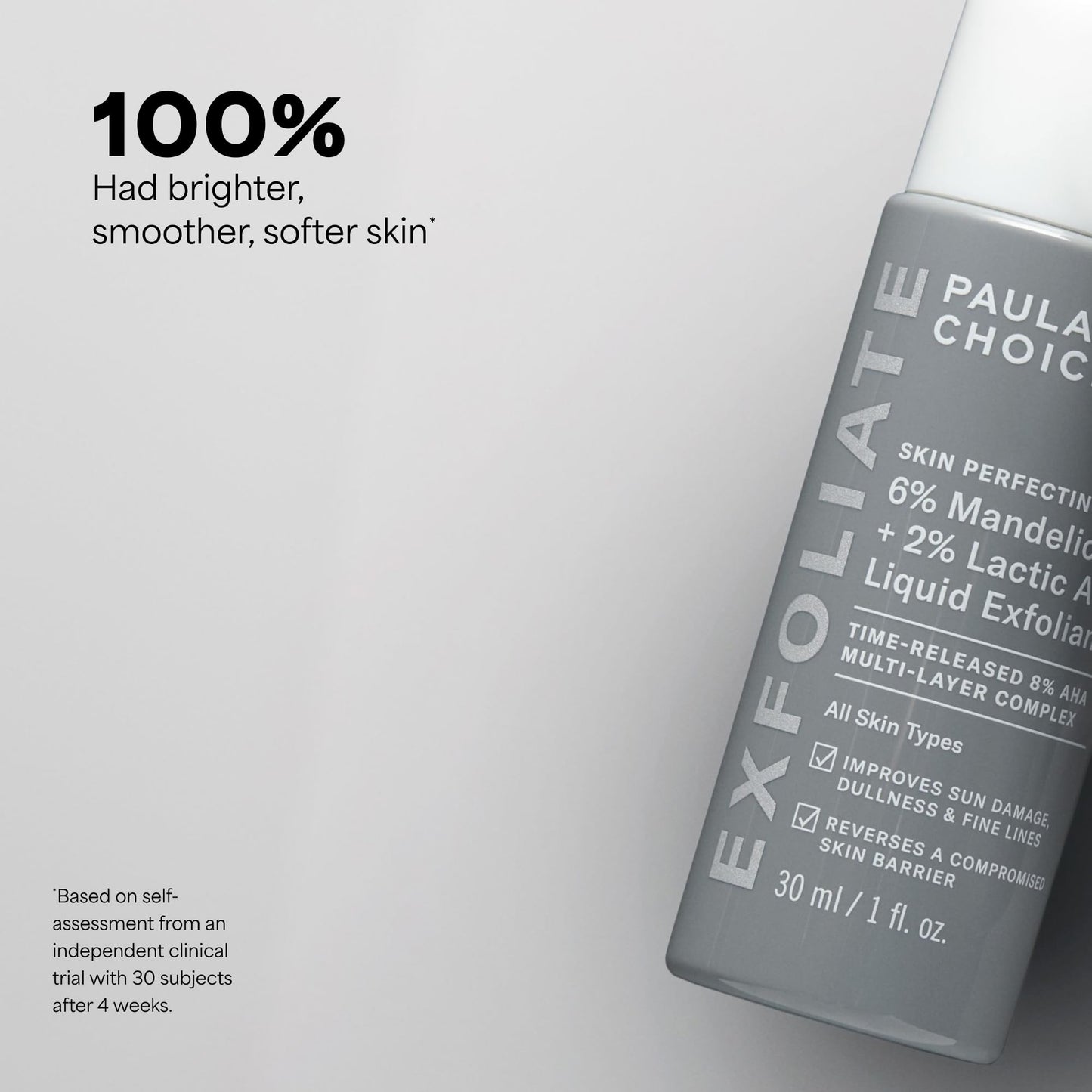 Paula's Choice alpha hydroxy acid skincare fluid with six percent mandelic acid and yarrow extract