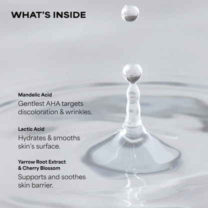 Gentle facial peeling liquid with time released encapsulated lactic acid for sensitive skin barrier support