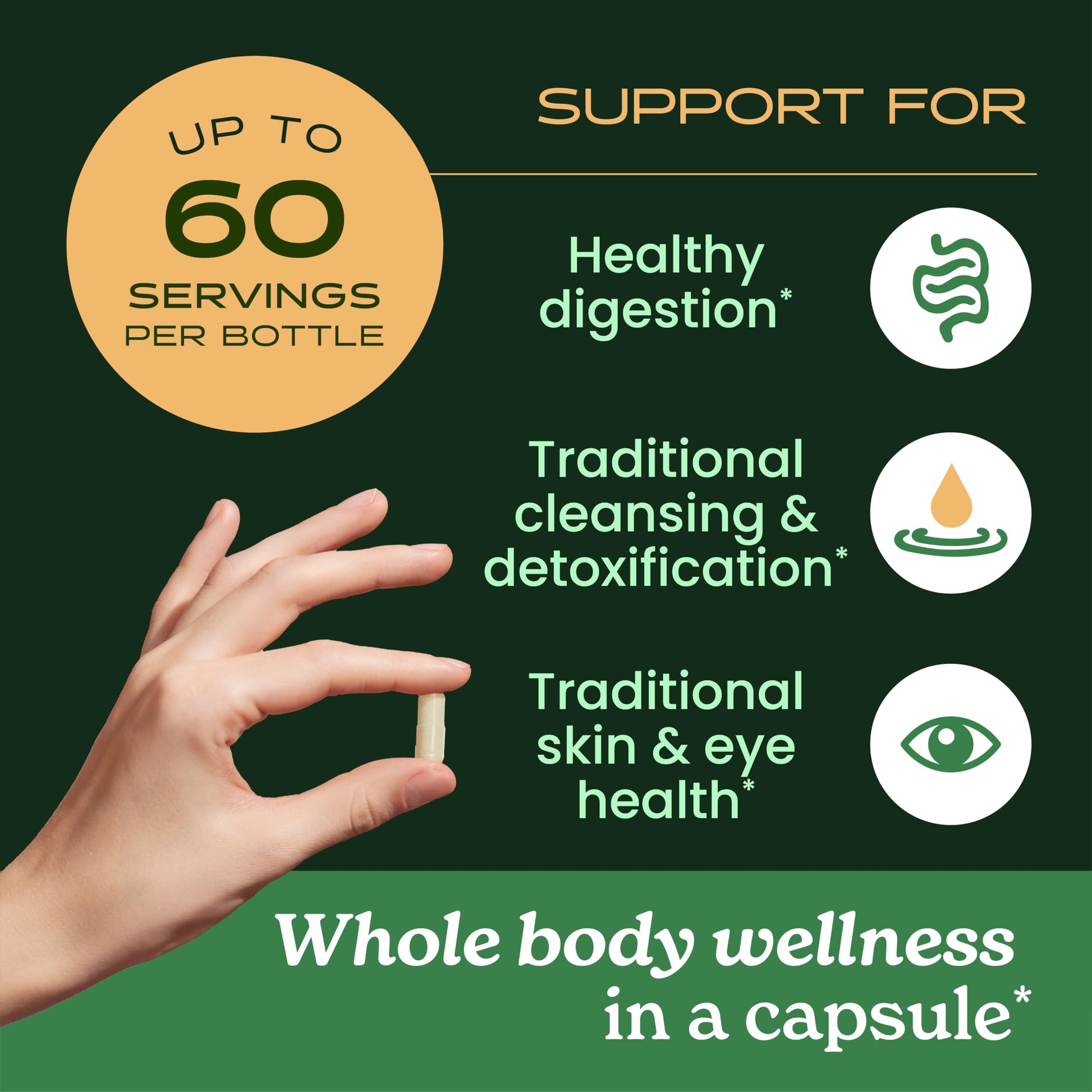 Herb Pharm Triphala dietary supplement facts and organic Ayurvedic ingredients list on reverse packaging