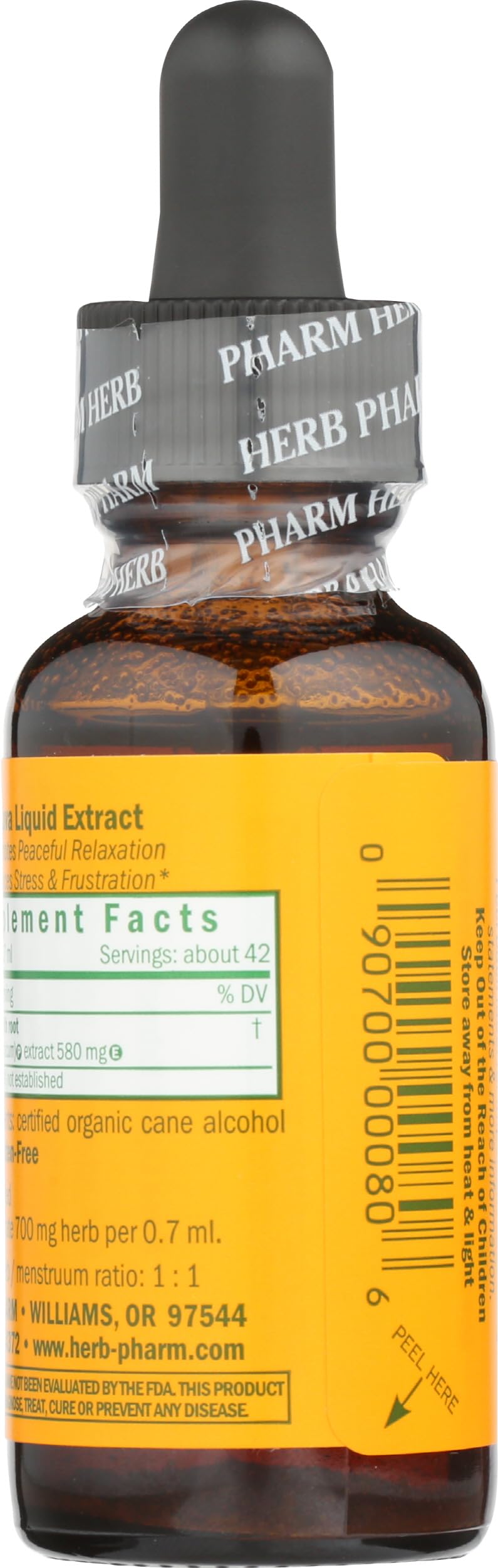 Herb Pharm Kava liquid herbal supplement showing dropper and packaging details