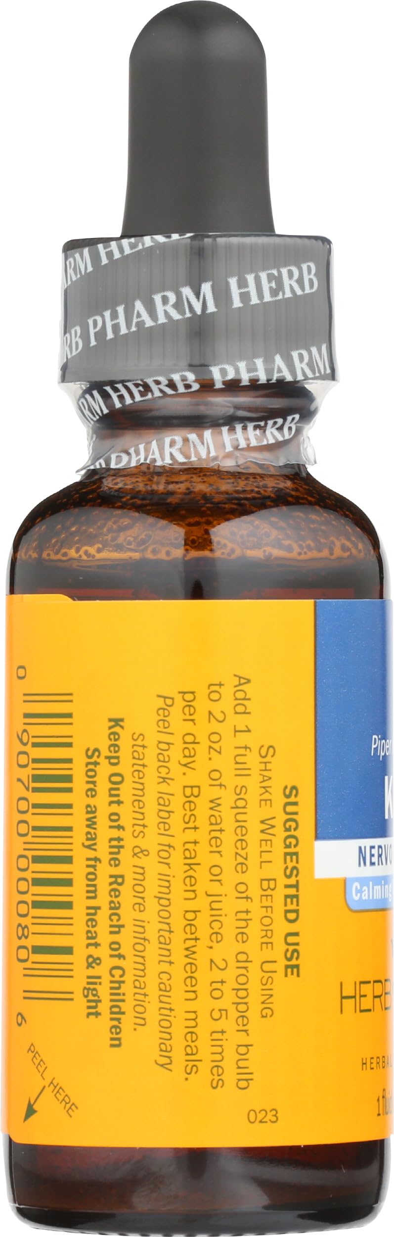 Herb Pharm Kava 1 Fluid Ounce tincture bottle showing the noble variety root extract base