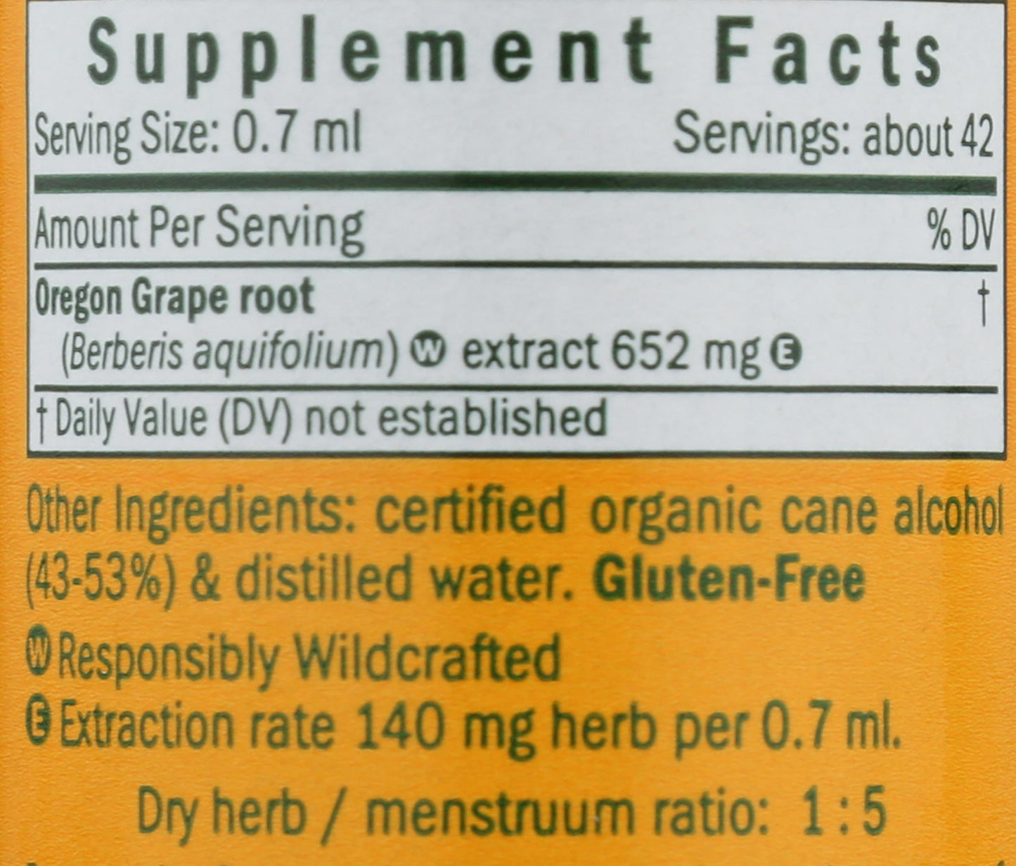 Authentic USA imported Herb Pharm herbal supplement bottle showcasing the gluten free certification.