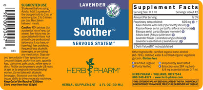 Herb Pharm mind soother premium imported liquid herbal extract