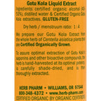 Herb Pharm Certified Organic Centella asiatica liquid supplement packaging details