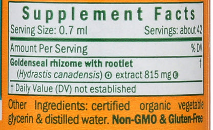 Authentic USA imported Herb Pharm Goldenseal dropper bottle for natural immune and sinus relief